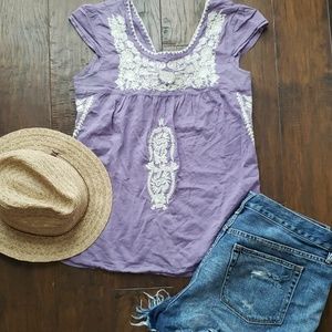 Embroidered Solitaire top